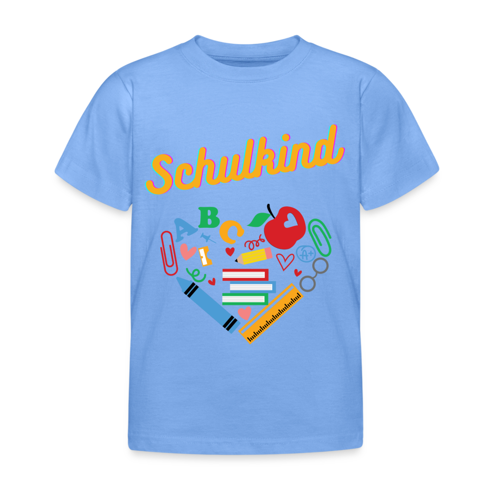 Kinder T-Shirt "Schulkind 8" - Himmelblau