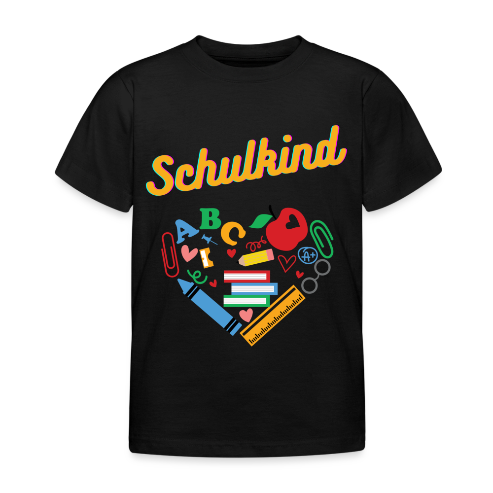 Kinder T-Shirt "Schulkind 8" - Schwarz