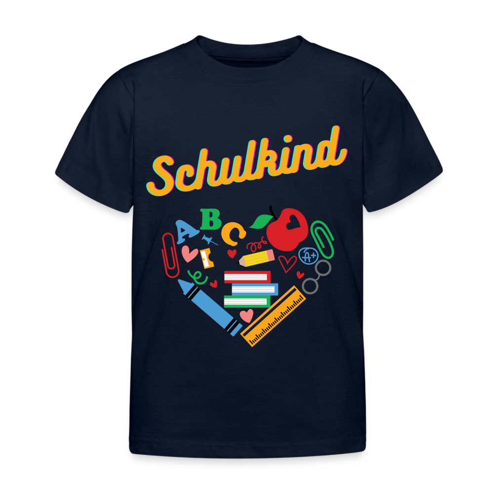 Kinder T-Shirt "Schulkind 8" - Navy