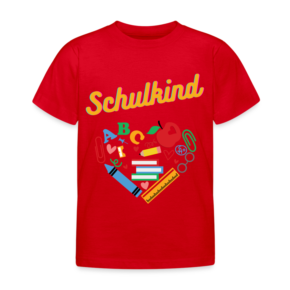 Kinder T-Shirt "Schulkind 8" - Rot