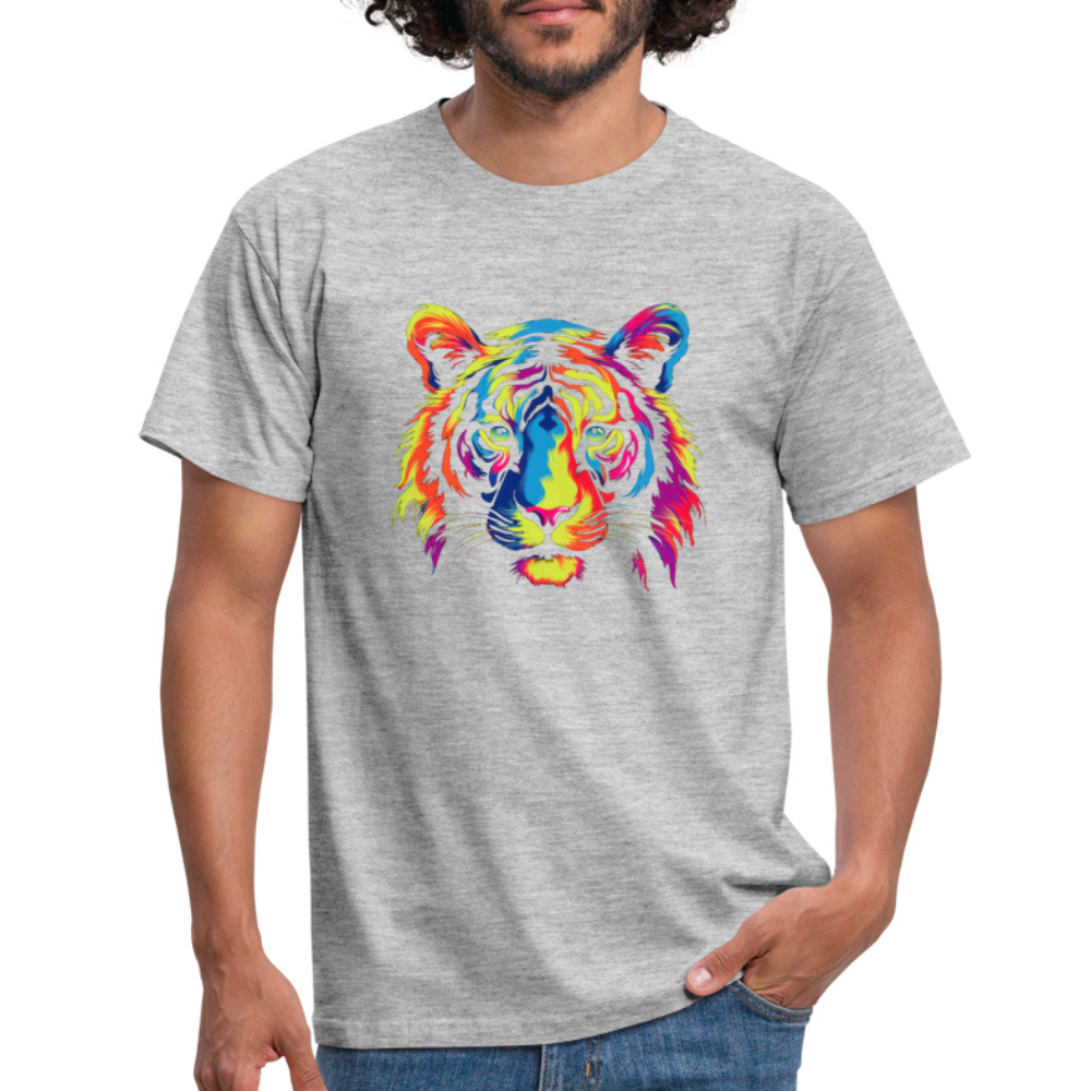 Männer T-Shirt "Tiger" - Grau meliert