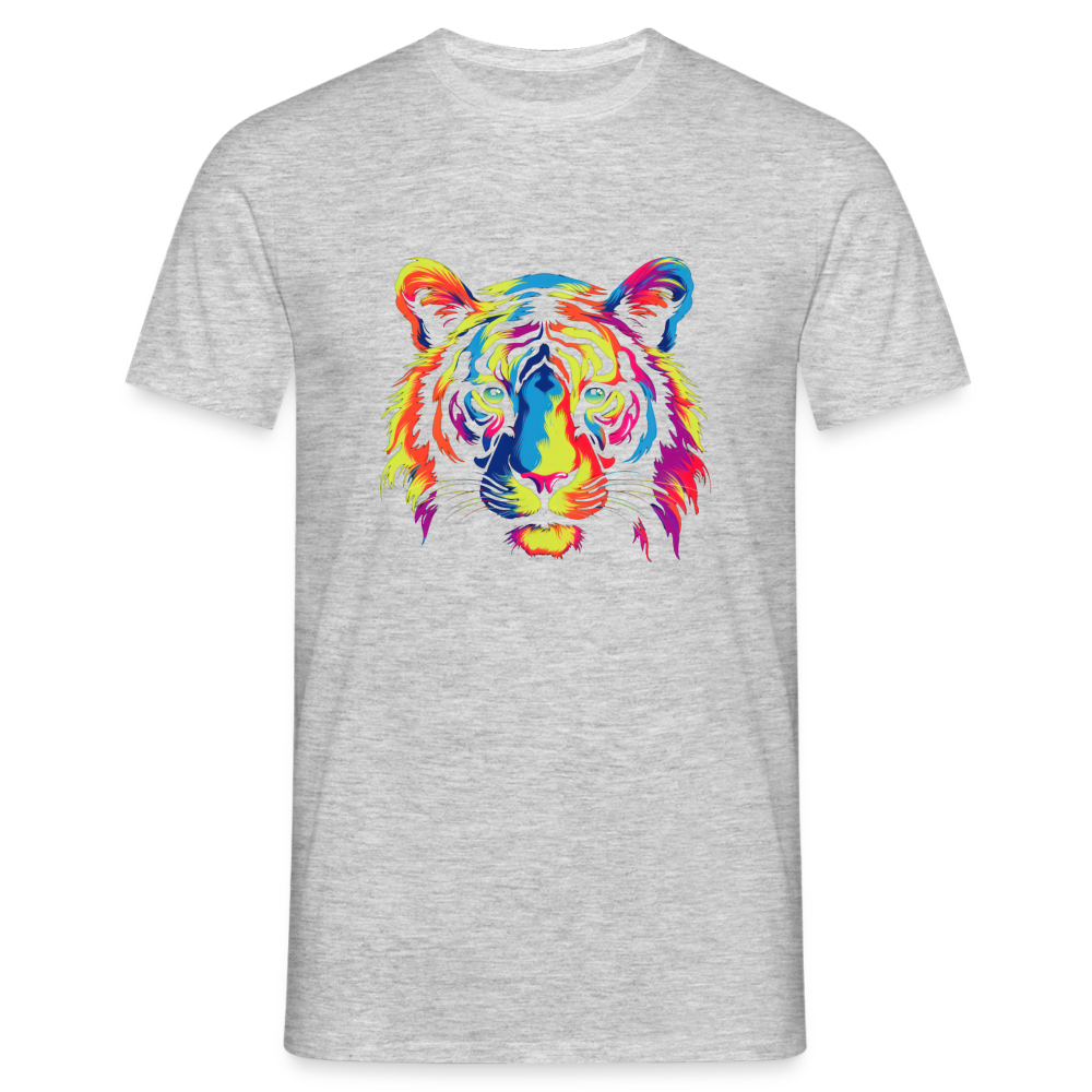 Männer T-Shirt "Tiger" - Grau meliert