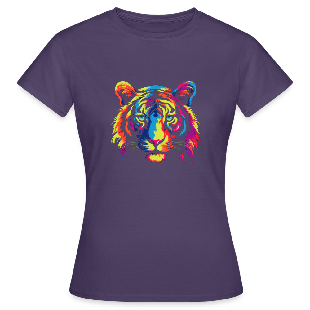 Frauen T-Shirt "Tiger" - Dunkellila