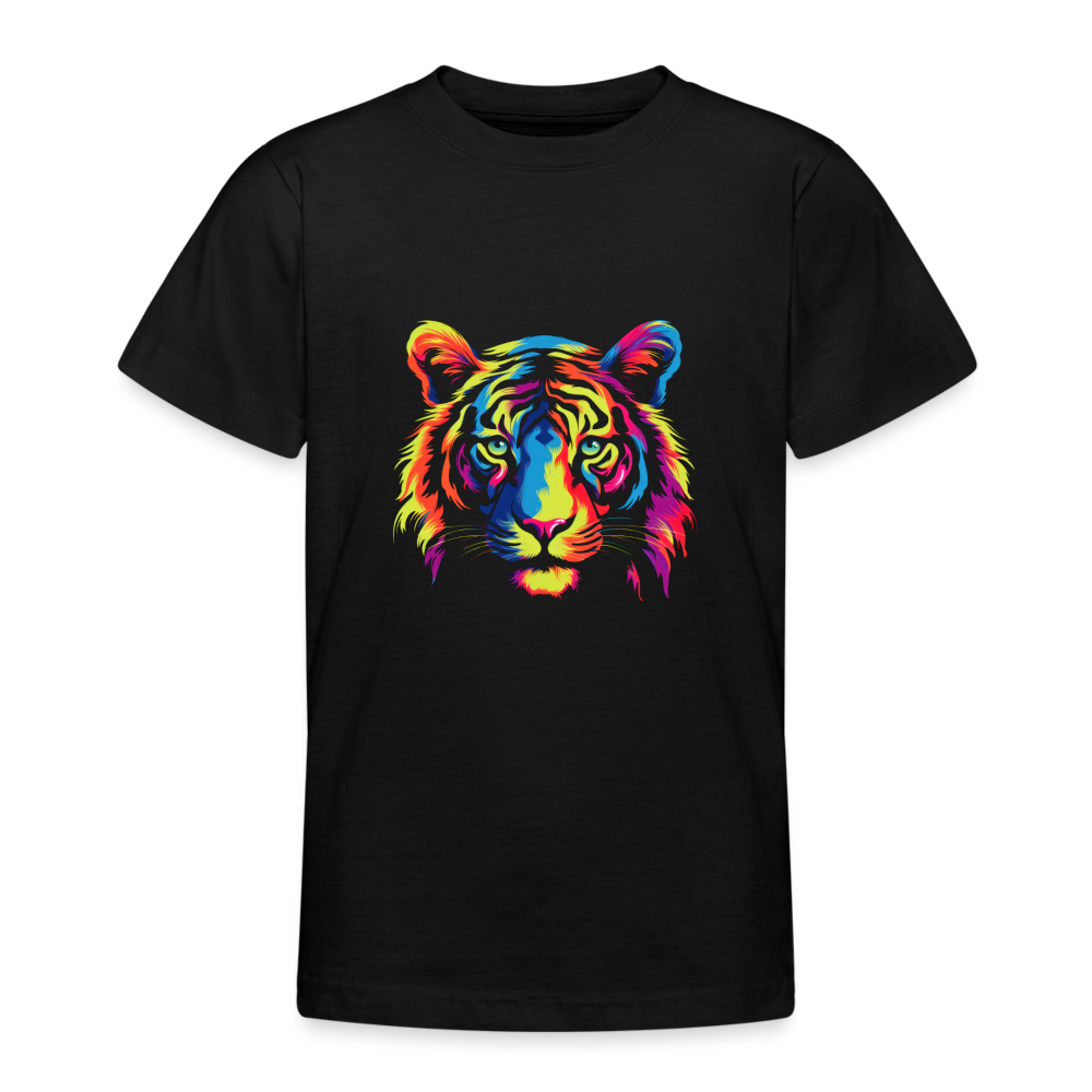 Teenager T-Shirt "Tiger" - Schwarz