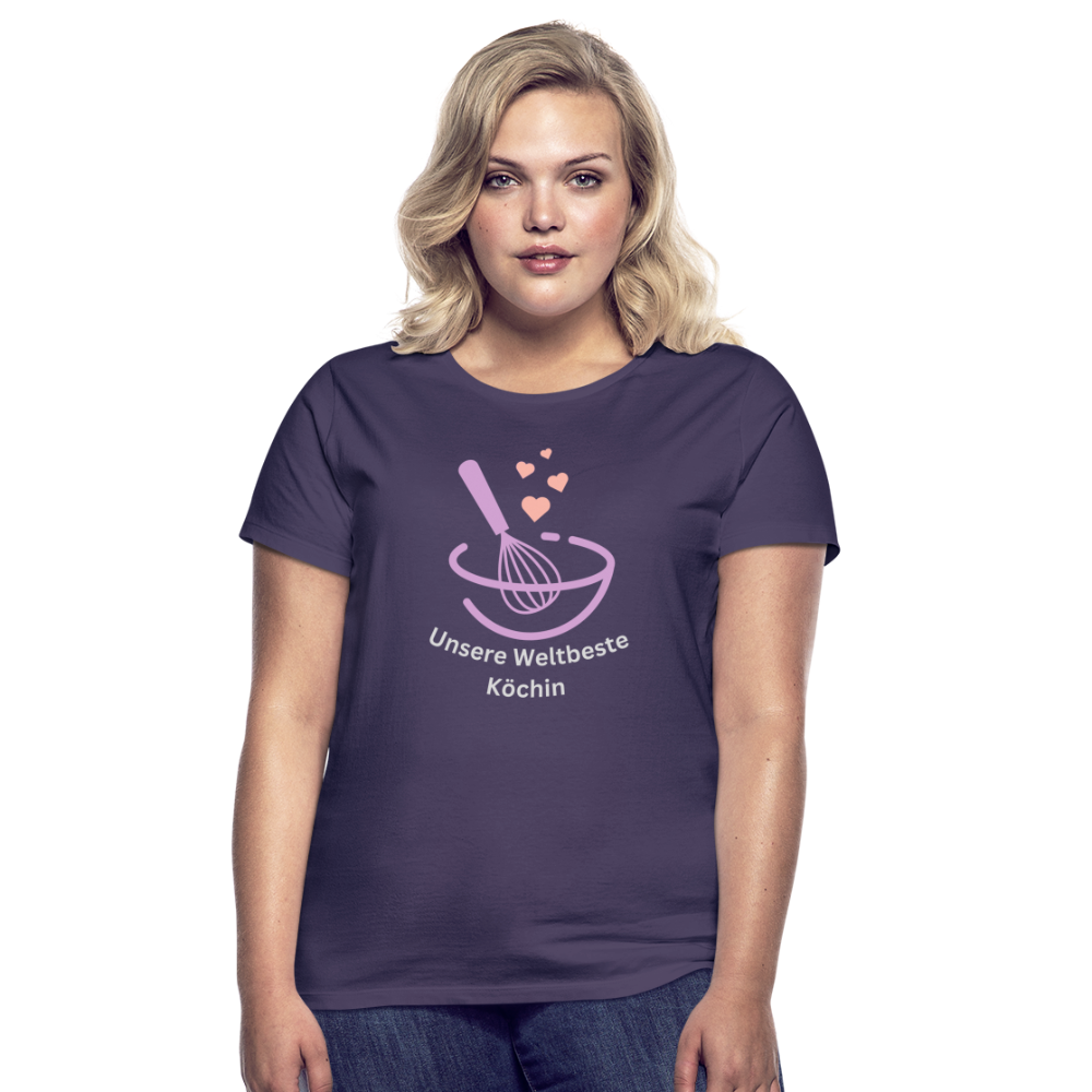Frauen T-Shirt "Köchin" - Dunkellila