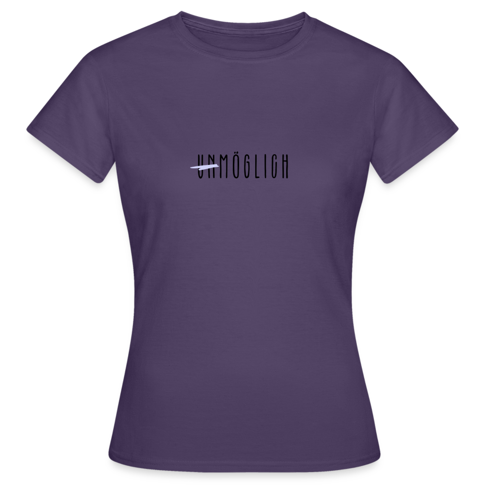 Frauen T-Shirt "Unmöglich" - Dunkellila