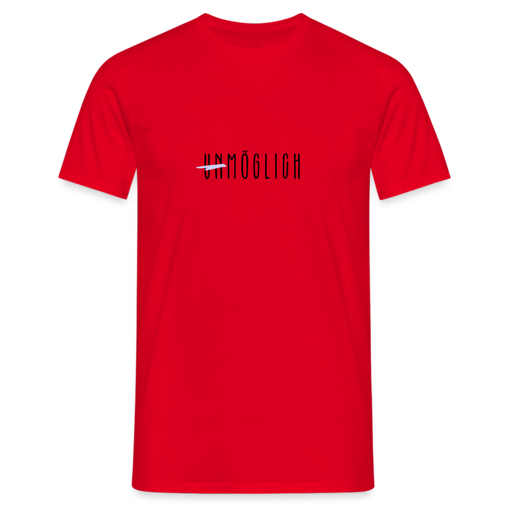 Männer T-Shirt "Unmöglich" - Rot