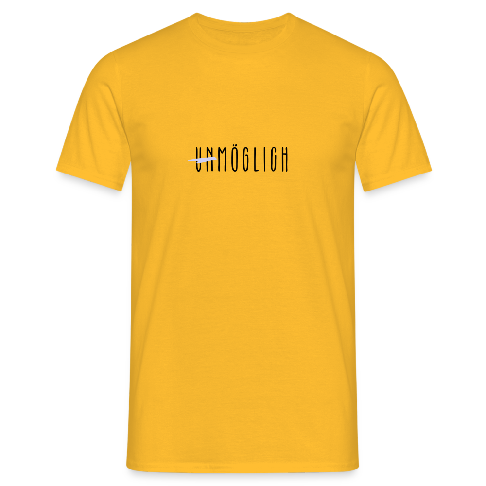 Männer T-Shirt "Unmöglich" - Gelb