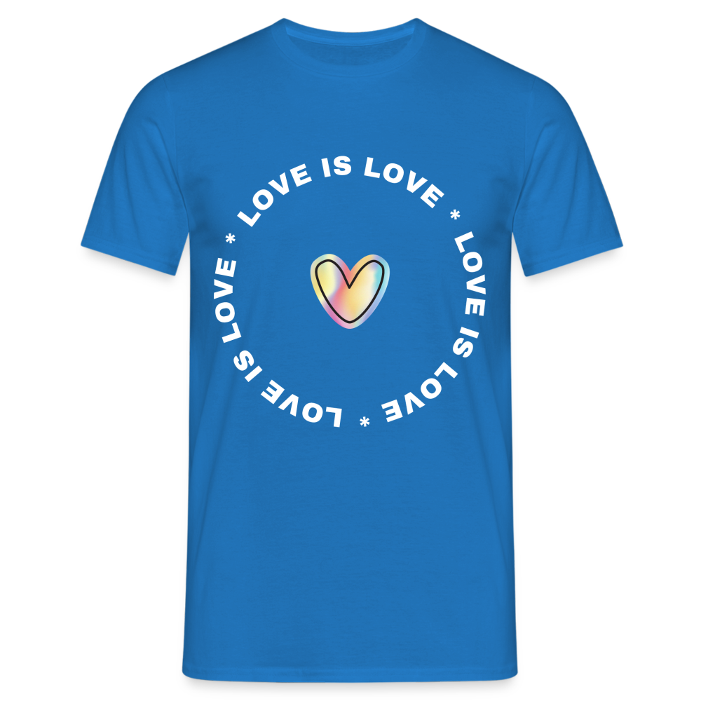 Männer T-Shirt "Love is Love" - Royalblau