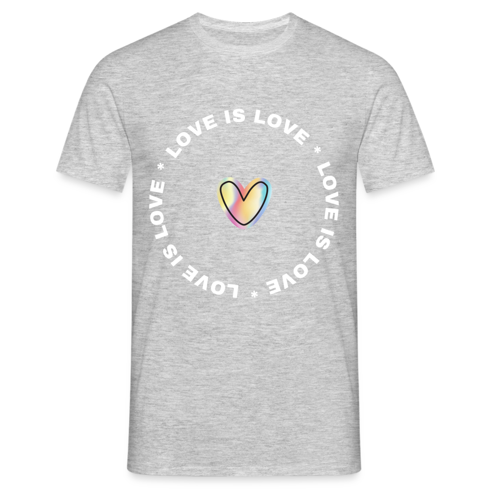 Männer T-Shirt "Love is Love" - Grau meliert