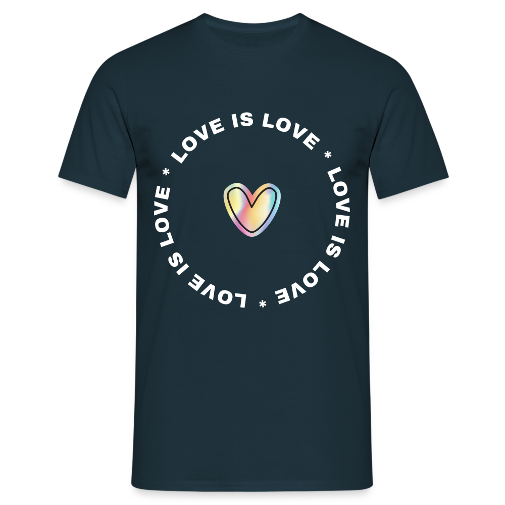 Männer T-Shirt "Love is Love" - Navy