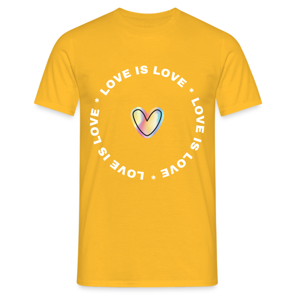 Männer T-Shirt "Love is Love" - Gelb