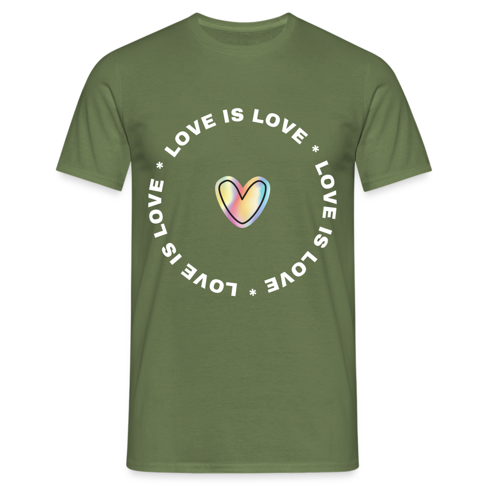 Männer T-Shirt "Love is Love" - Militärgrün
