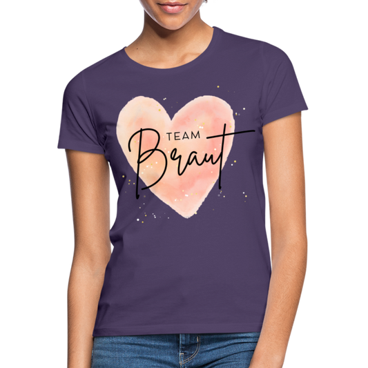 Frauen T-Shirt "Team Braut 3" - Dunkellila